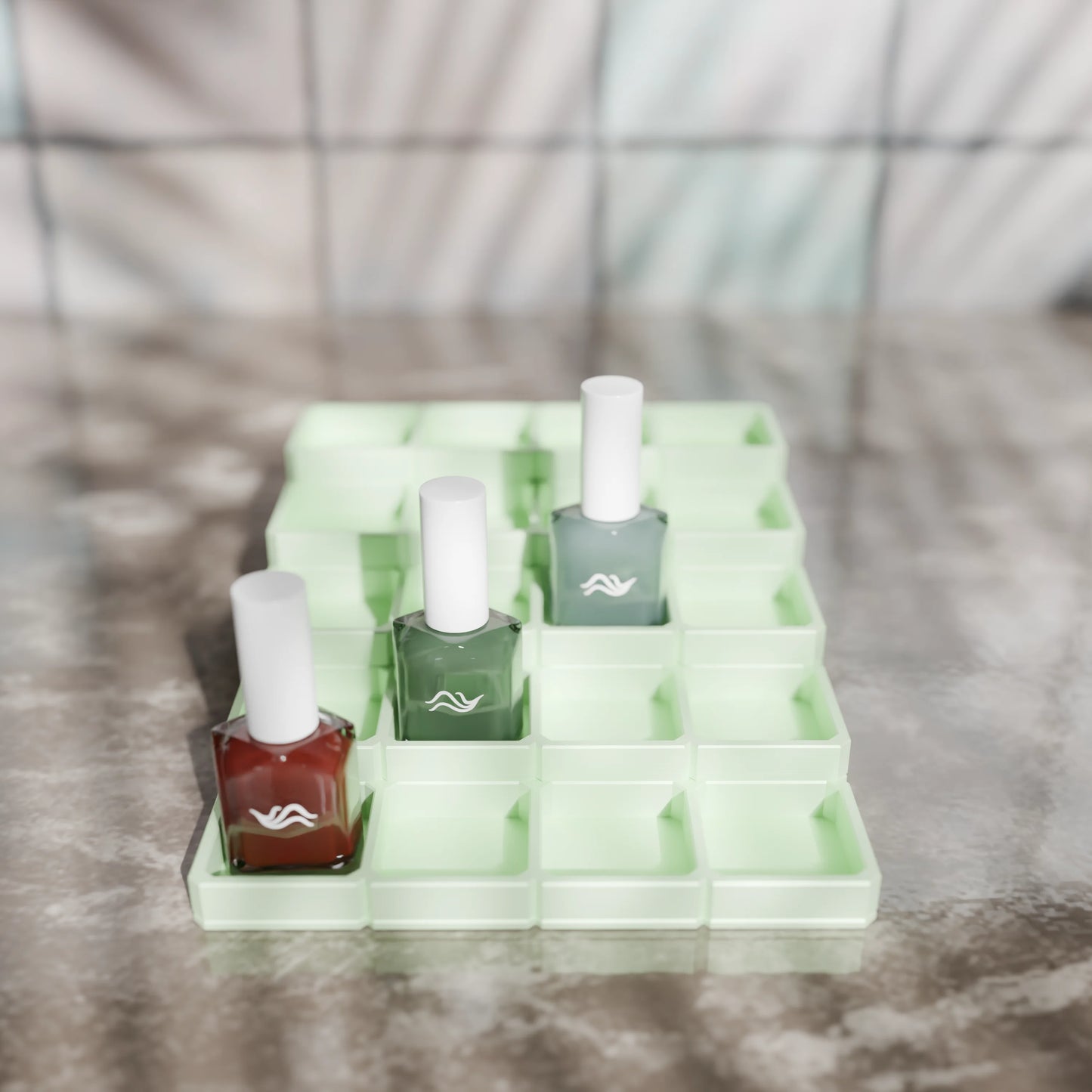 LackLounge, a nail polish stand - 4 x 5 - Mint