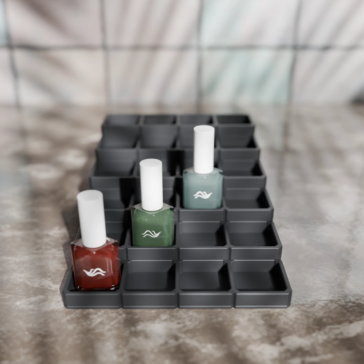 LackLounge, a nail polish stand - 4 x 6 - Ash Grey