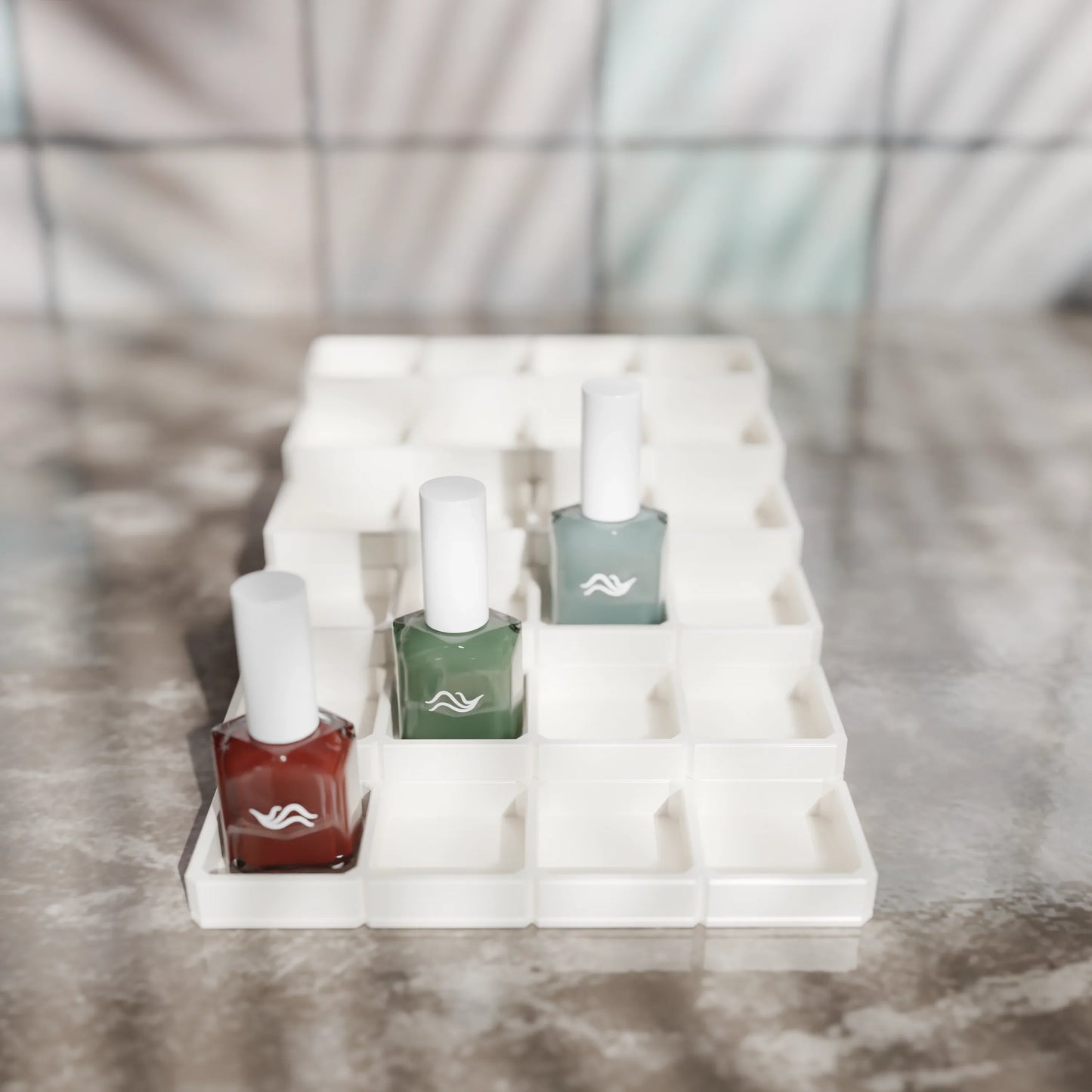 LackLounge, a nail polish stand - 4 x 6 - Cotton White