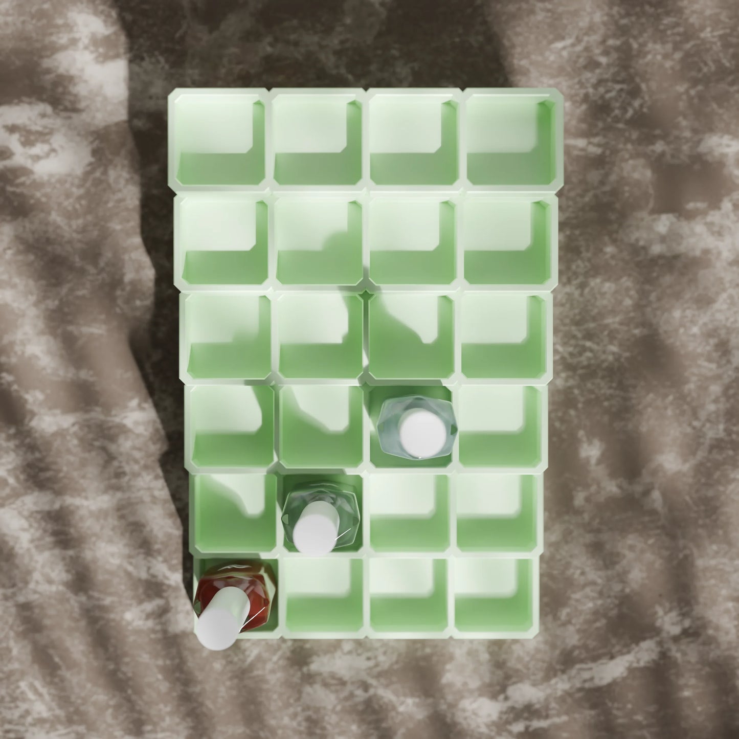 LackLounge, a nail polish stand from above - 4 x 6 - Mint