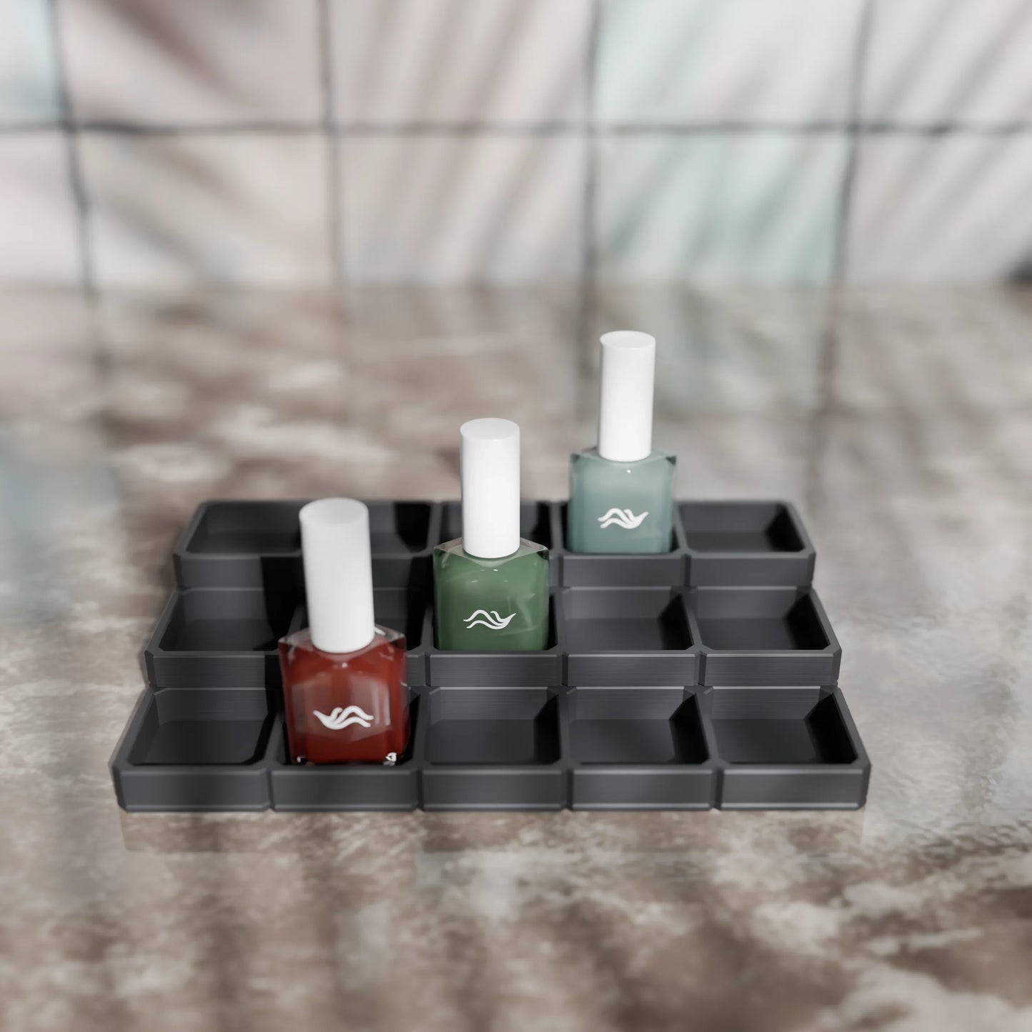 LackLounge, a nail polish stand - 5 x 3 - Ash Grey