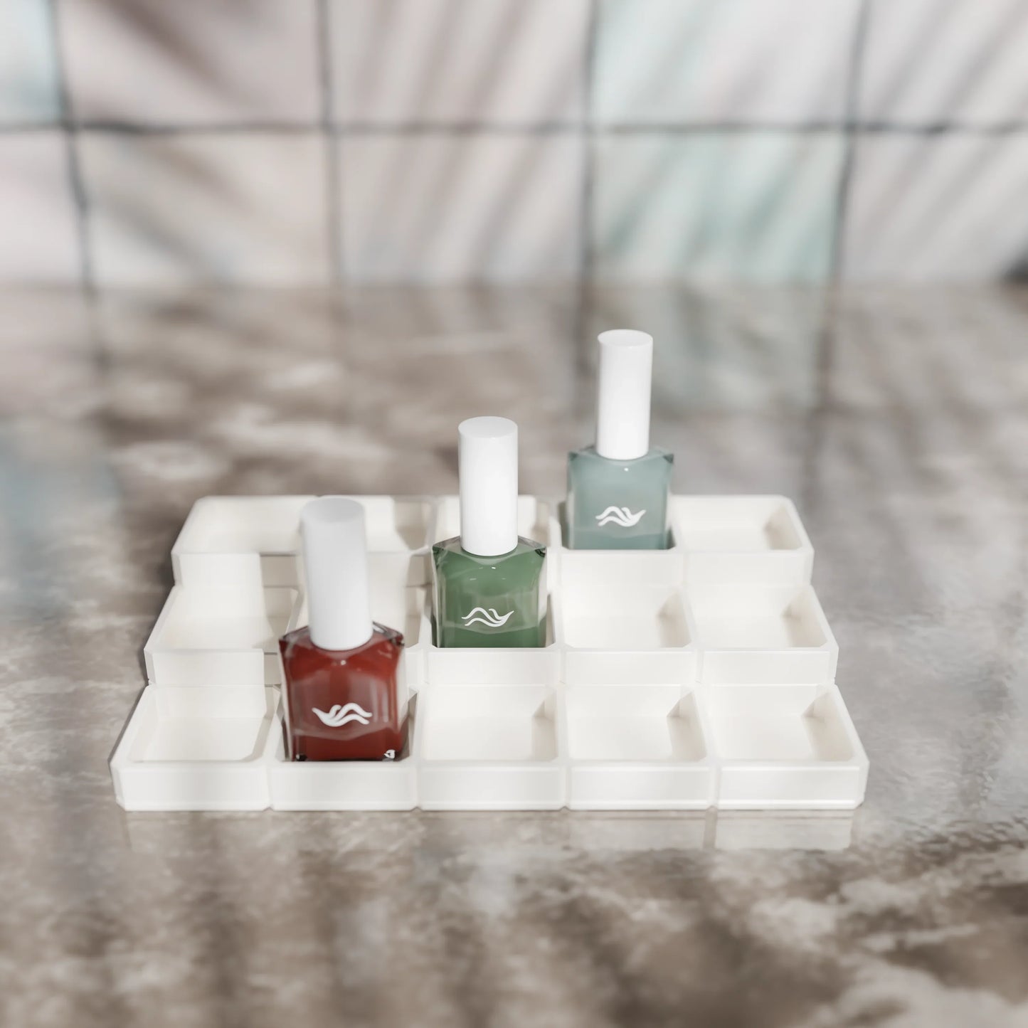 LackLounge, a nail polish stand - 5 x 3 - Cotton White