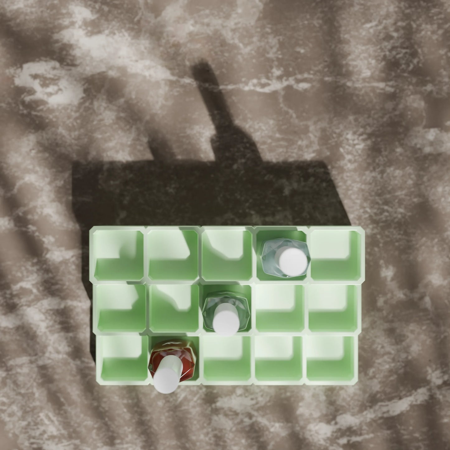LackLounge, a nail polish stand from above - 5 x 3 - Mint