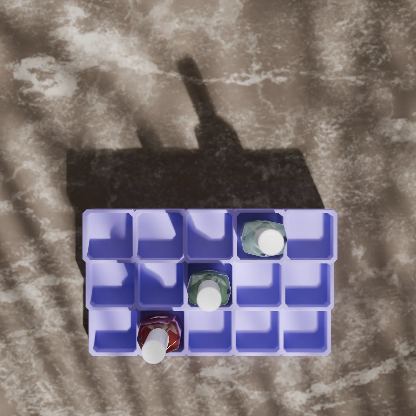 LackLounge, a nail polish stand from above - 5 x 3 - Periwinkle
