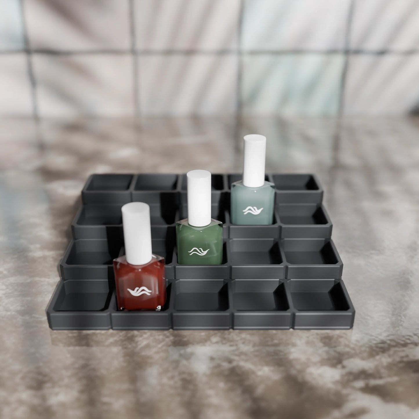 LackLounge, a nail polish stand - 5 x 4 - Ash Grey