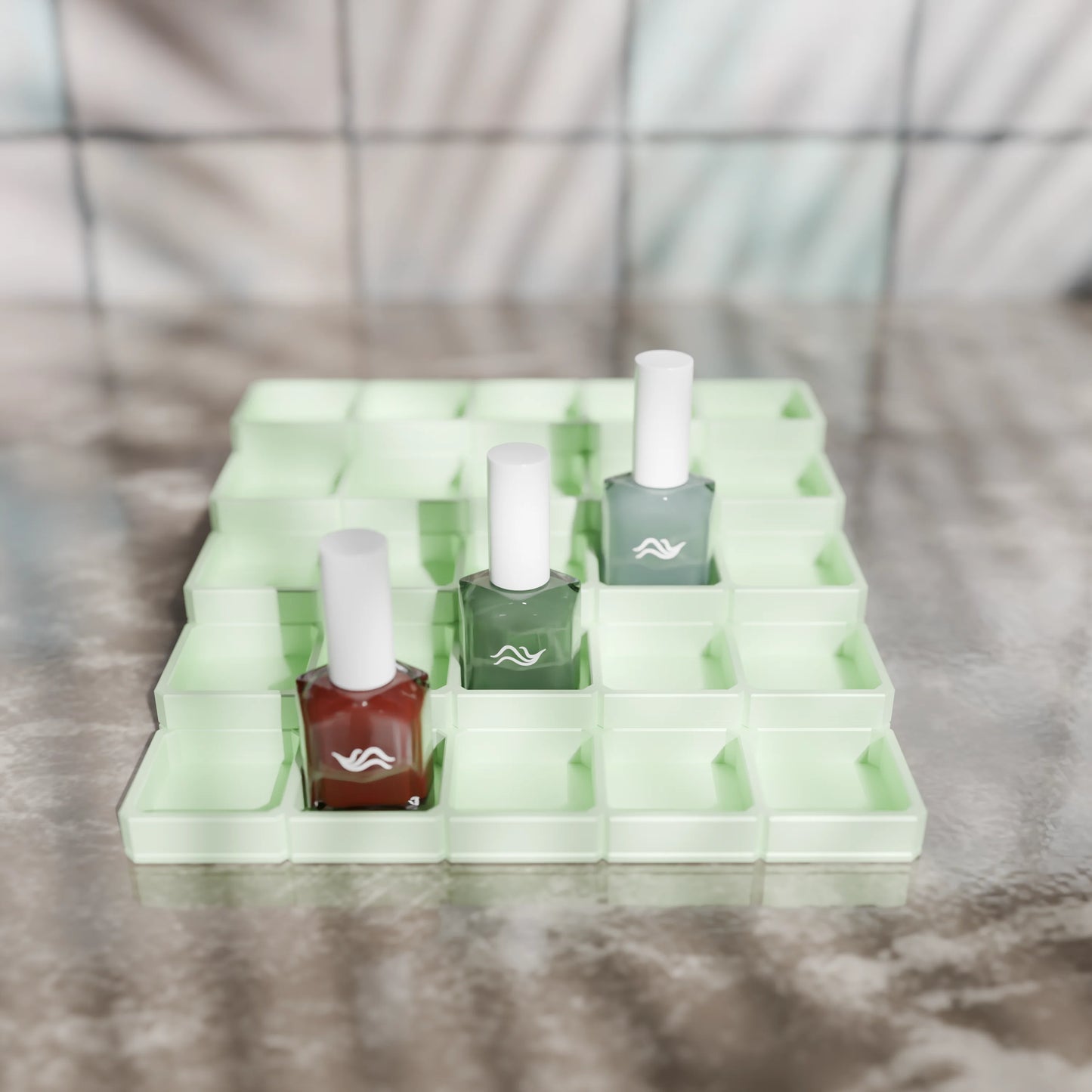 LackLounge, a nail polish stand - 5 x 5 - Mint