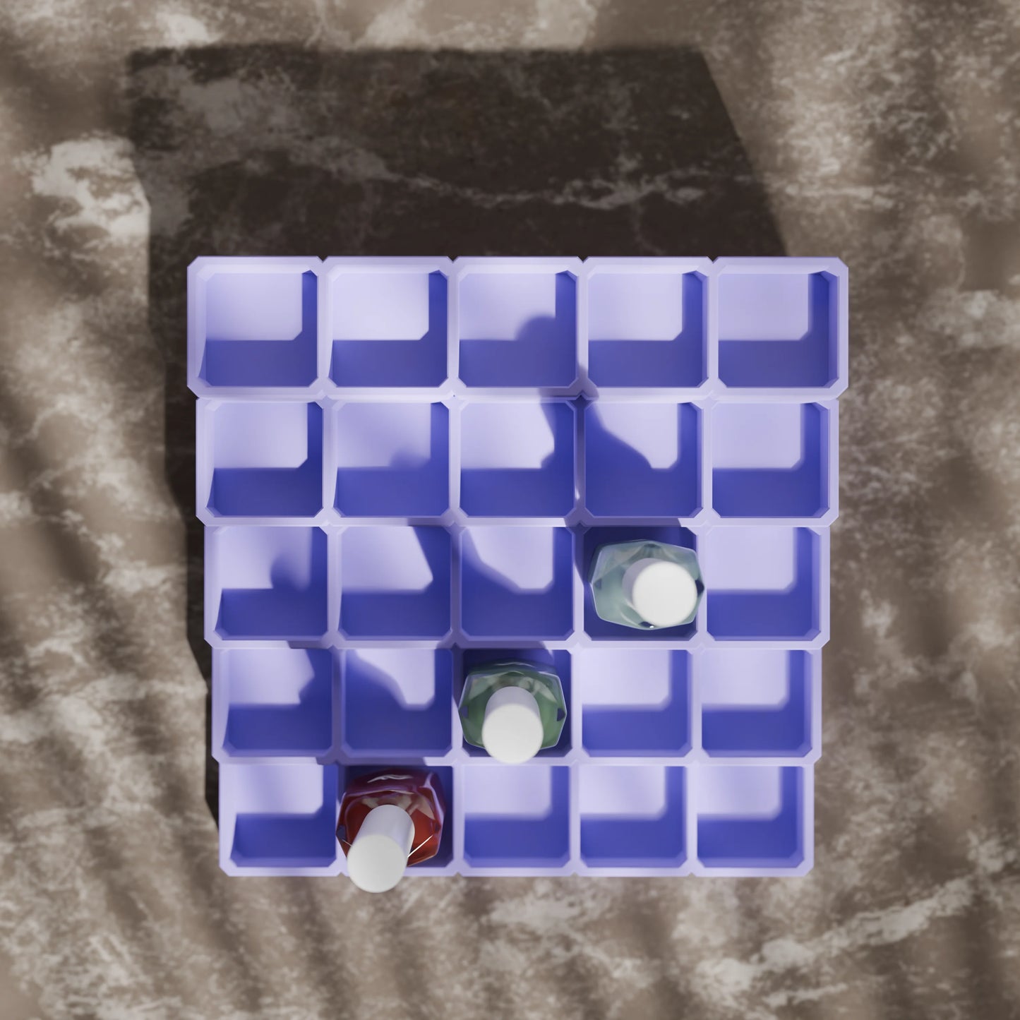 LackLounge, a nail polish stand from above - 5 x 5 - Periwinkle