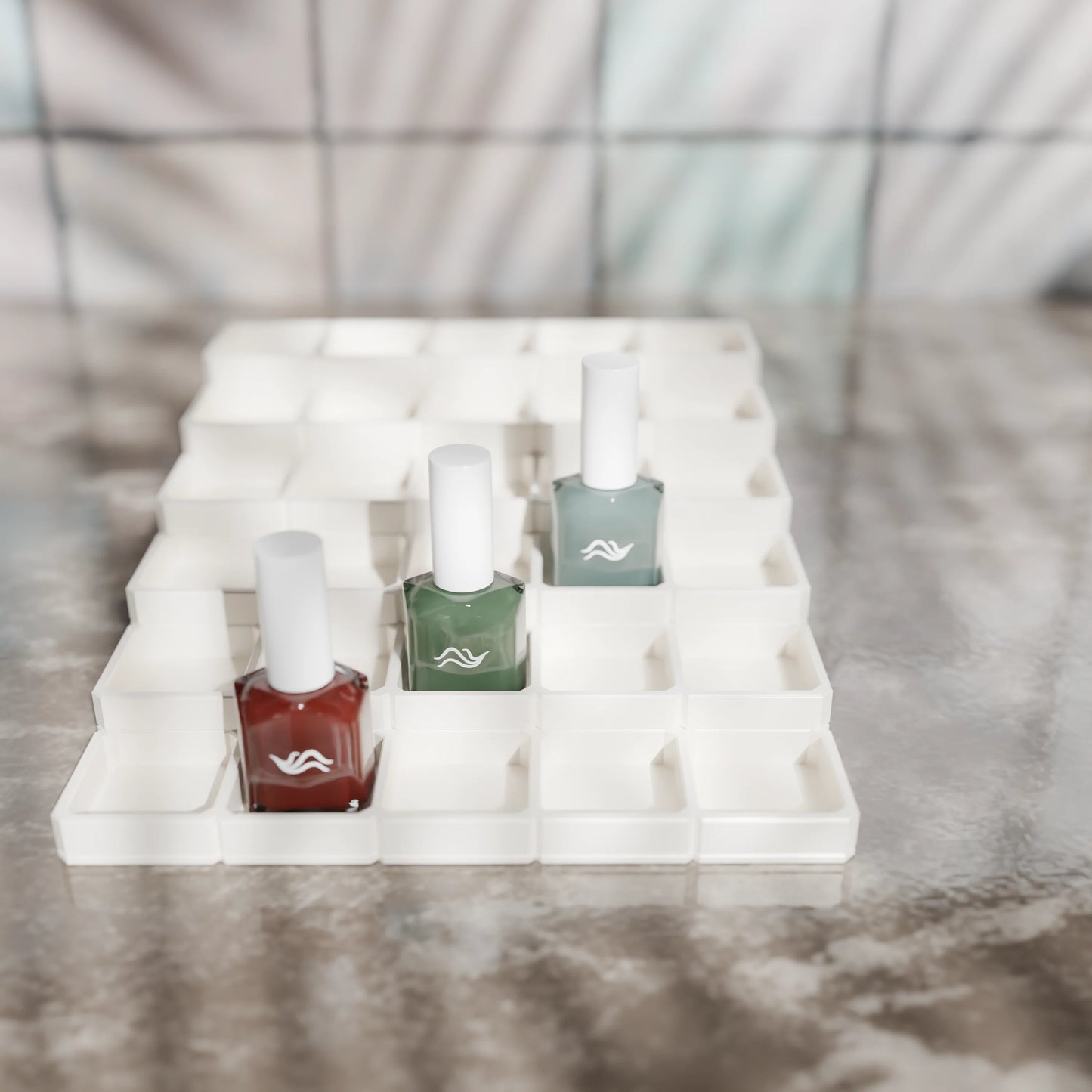 LackLounge, a nail polish stand - 5 x 6 - Cotton White