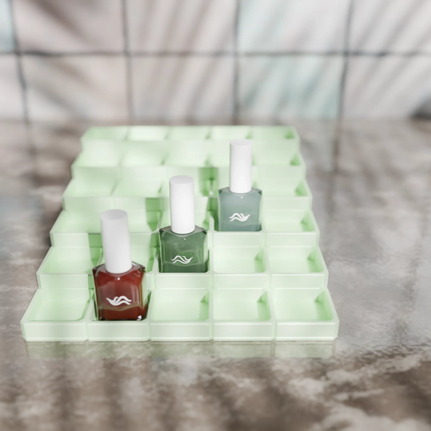 LackLounge, a nail polish stand - 5 x 6 - Mint