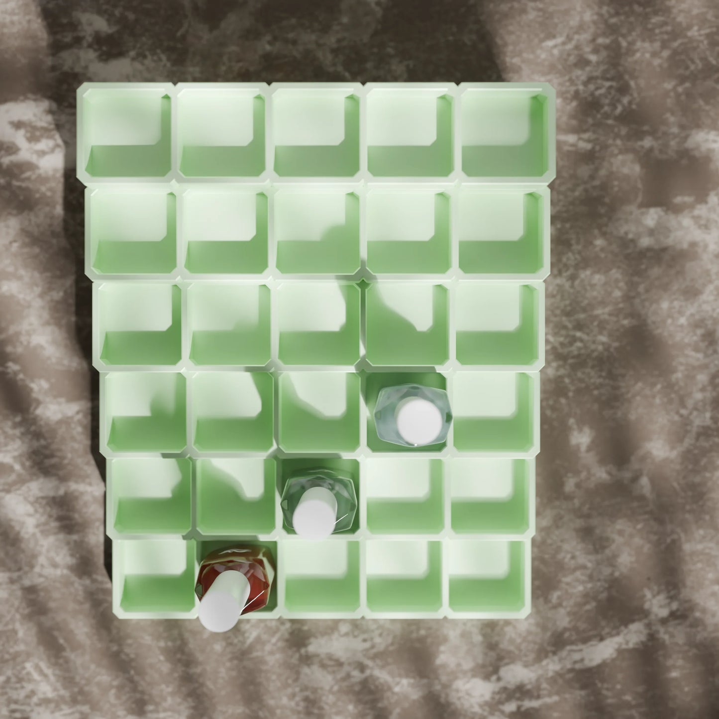 LackLounge, a nail polish stand from above - 5 x 6 - Mint