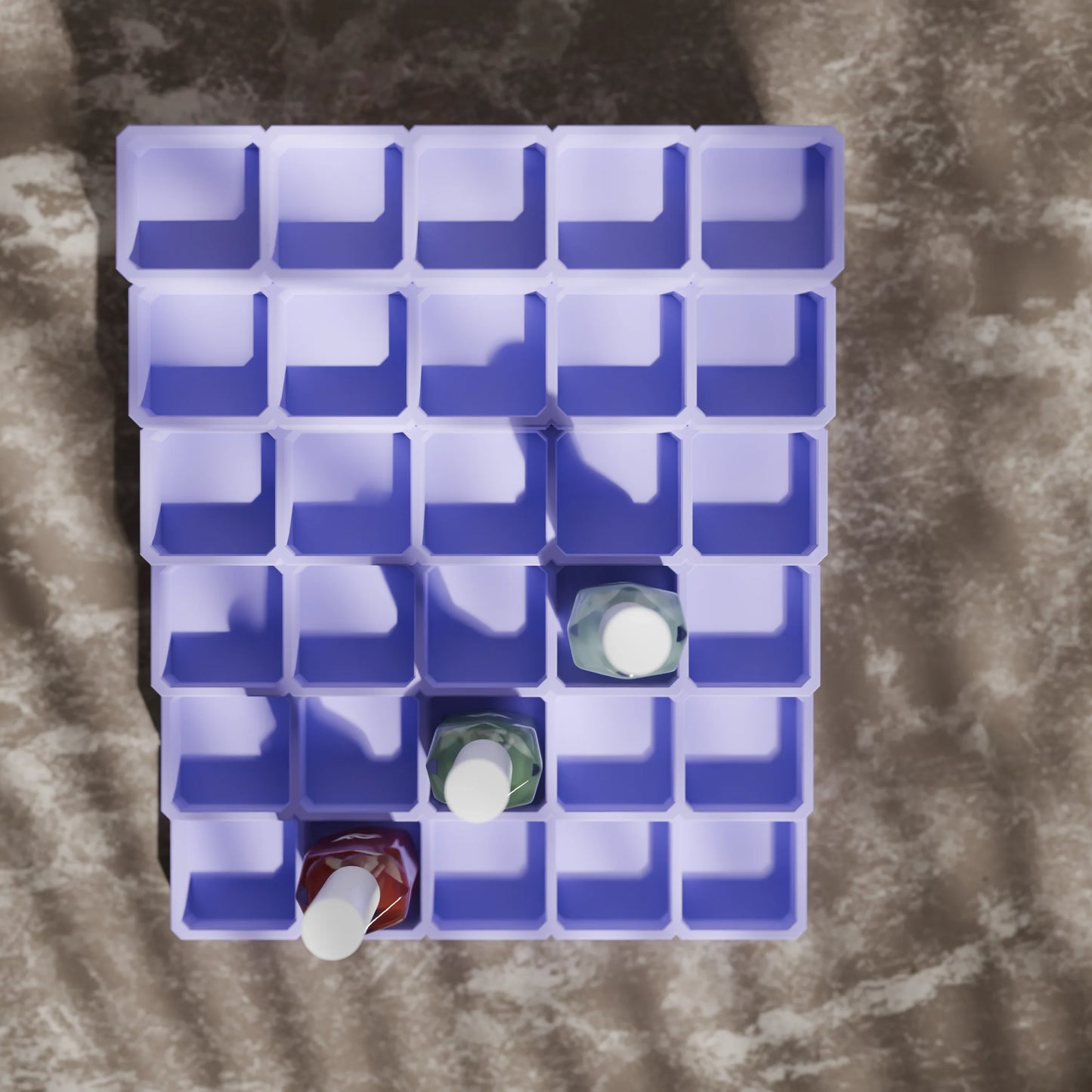 LackLounge, a nail polish stand from above - 5 x 6 - Periwinkle