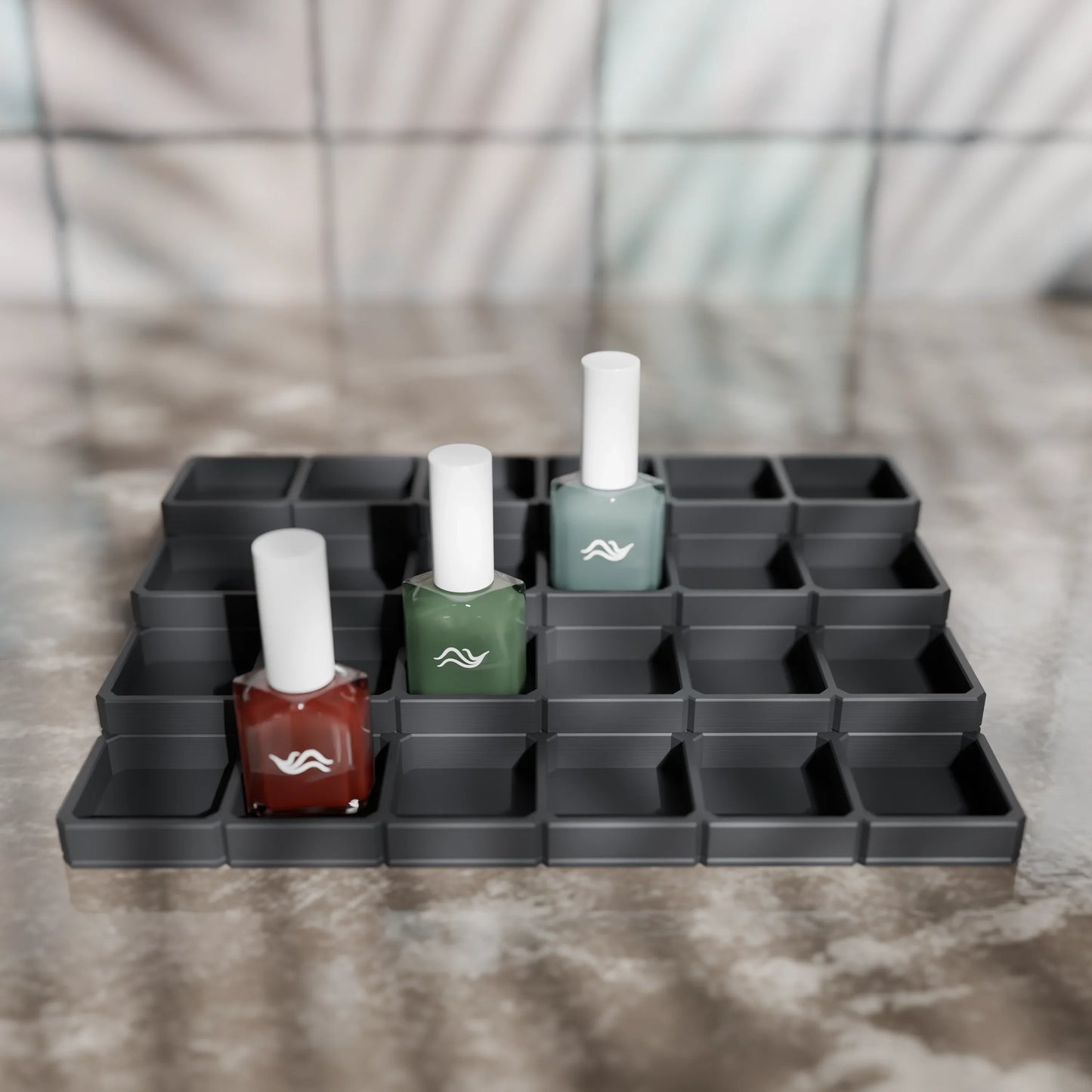 LackLounge, a nail polish stand - 6 x 4 - Ash Grey