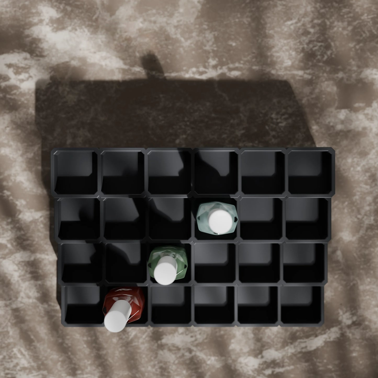 LackLounge, a nail polish stand from above - 6 x 4 - Ash Grey