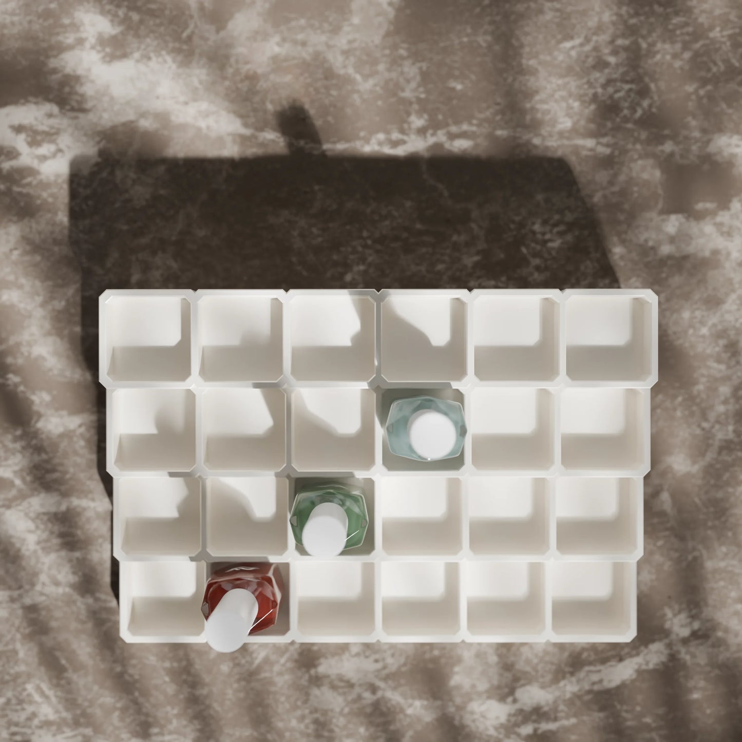 LackLounge, a nail polish stand from above - 6 x 4 - Cotton White