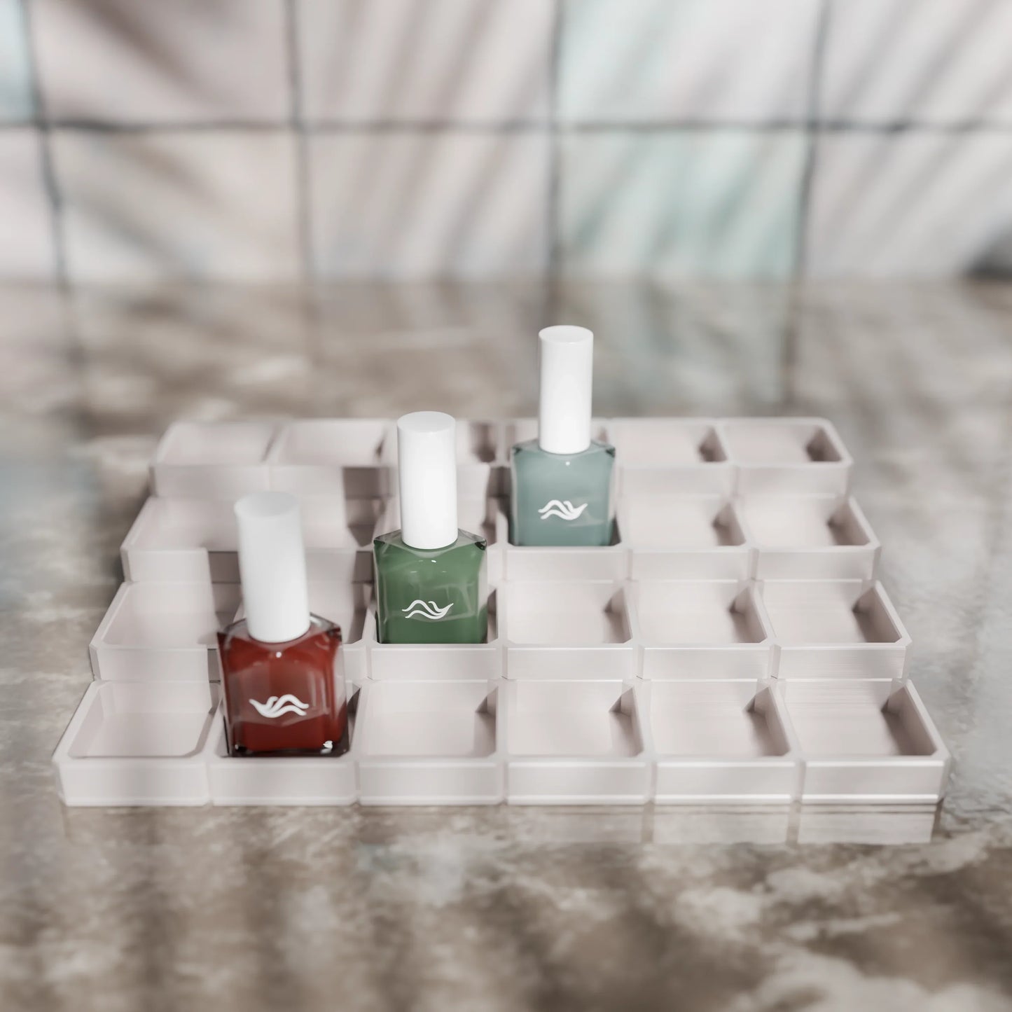 LackLounge, a nail polish stand - 6 x 4 - Muted White