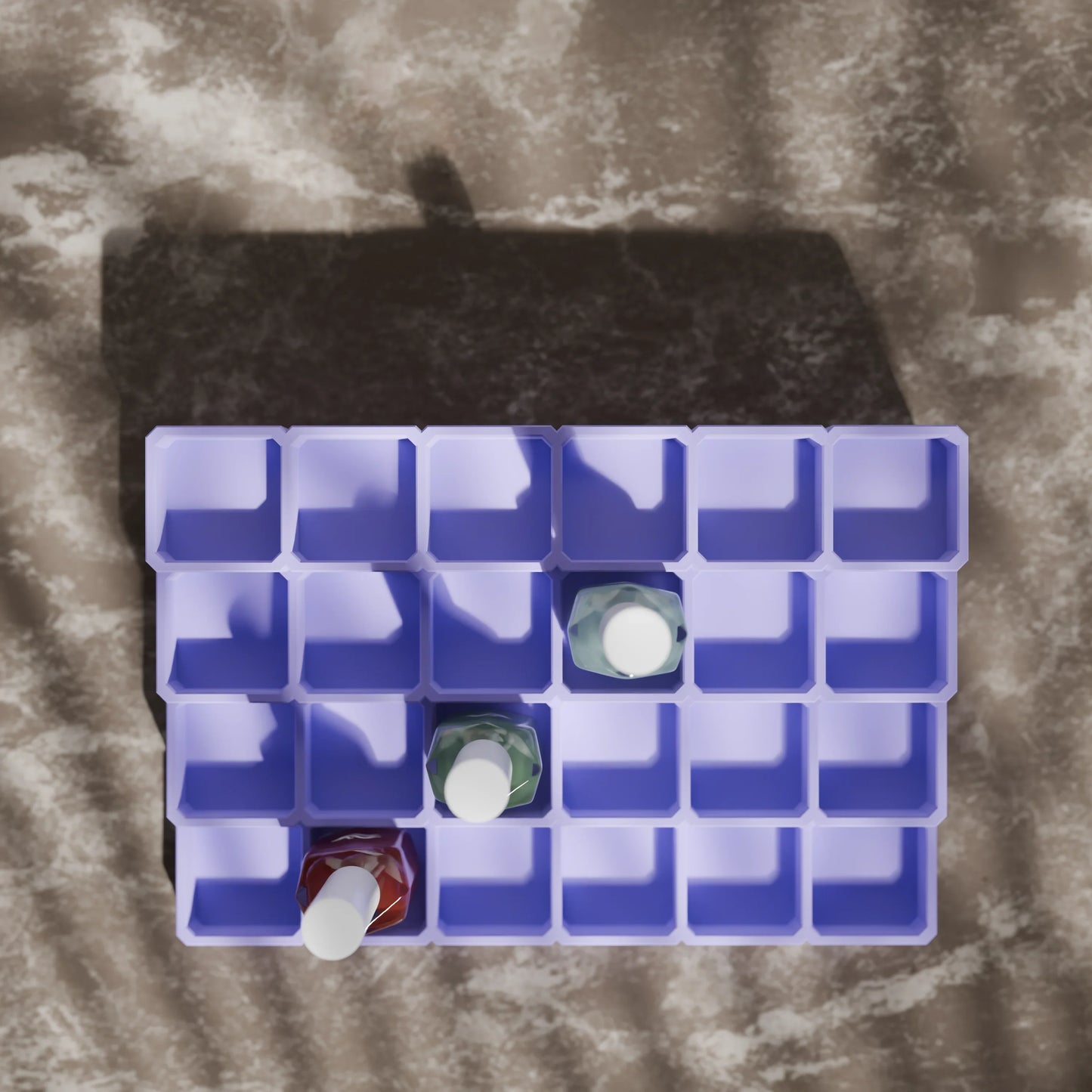 LackLounge, a nail polish stand from above - 6 x 4 - Periwinkle