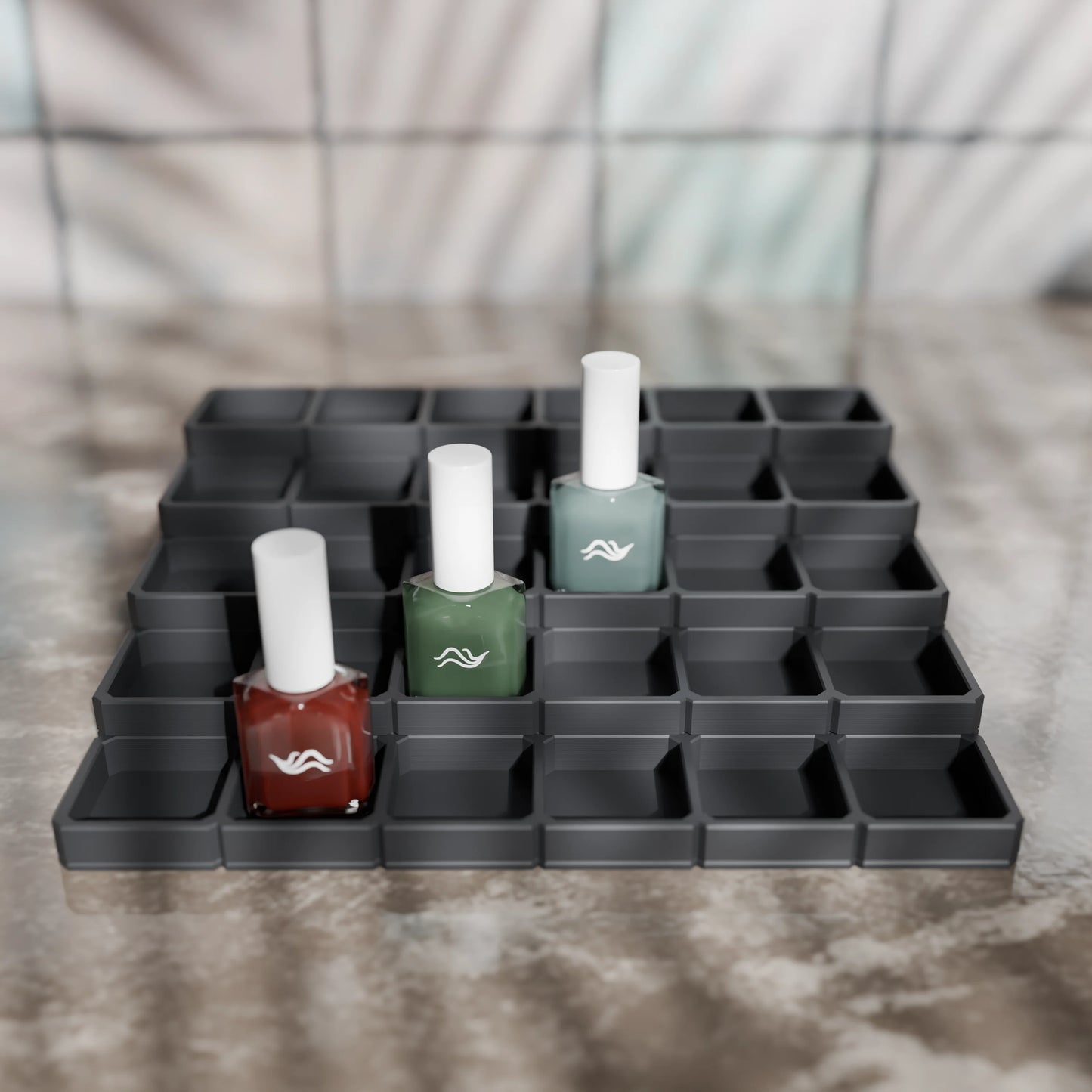 LackLounge, a nail polish stand - 6 x 5 - Ash Grey