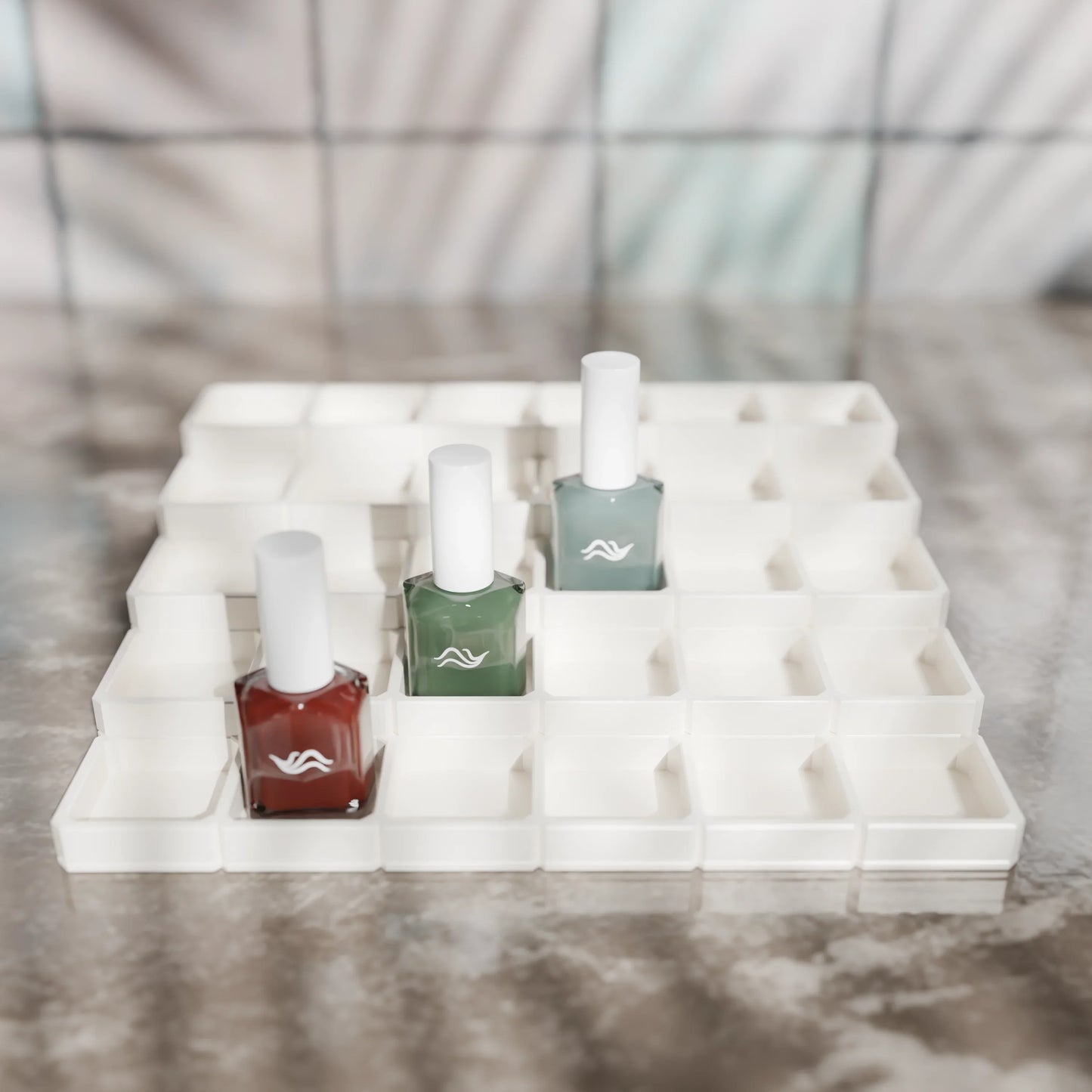 LackLounge, a nail polish stand - 6 x 5 - Cotton White
