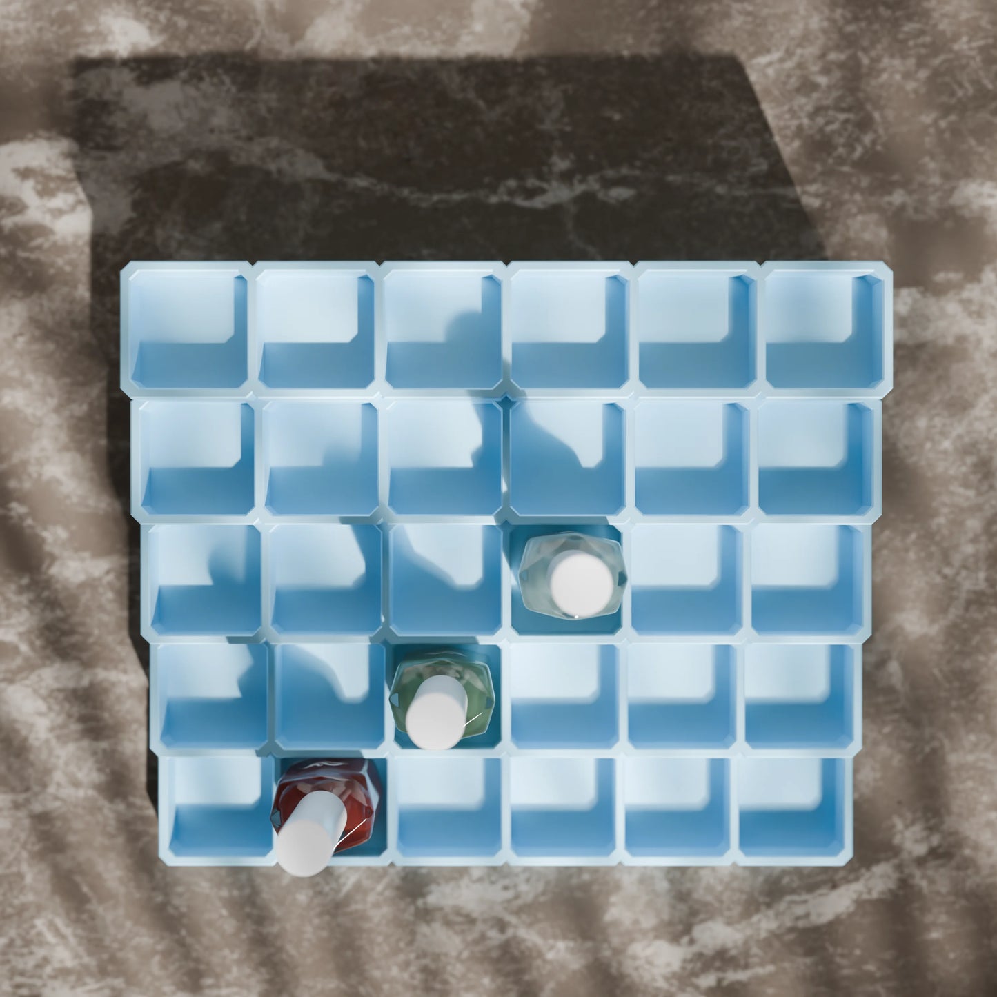 LackLounge, a nail polish stand from above - 6 x 5 - Ice