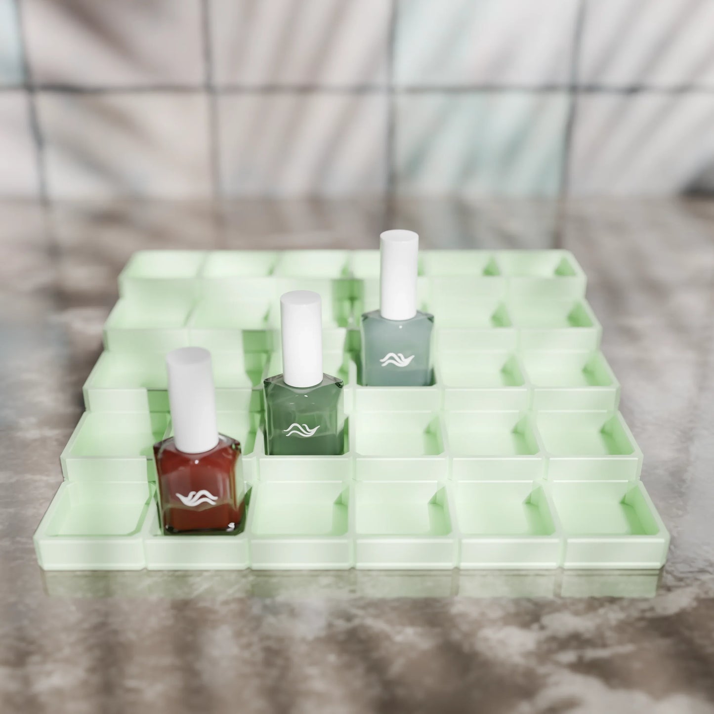 LackLounge, a nail polish stand - 6 x 5 - Mint
