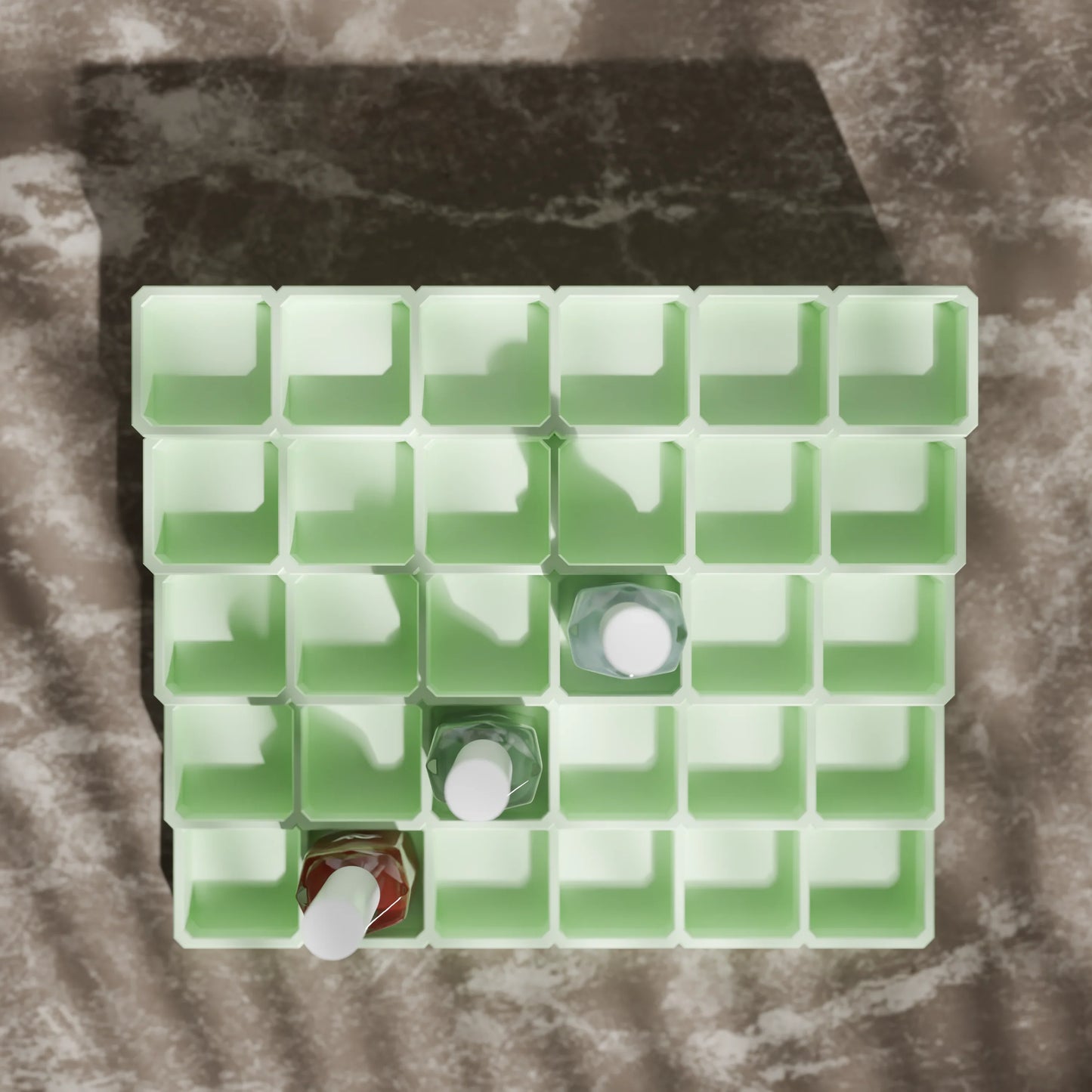 LackLounge, a nail polish stand from above - 6 x 5 - Mint