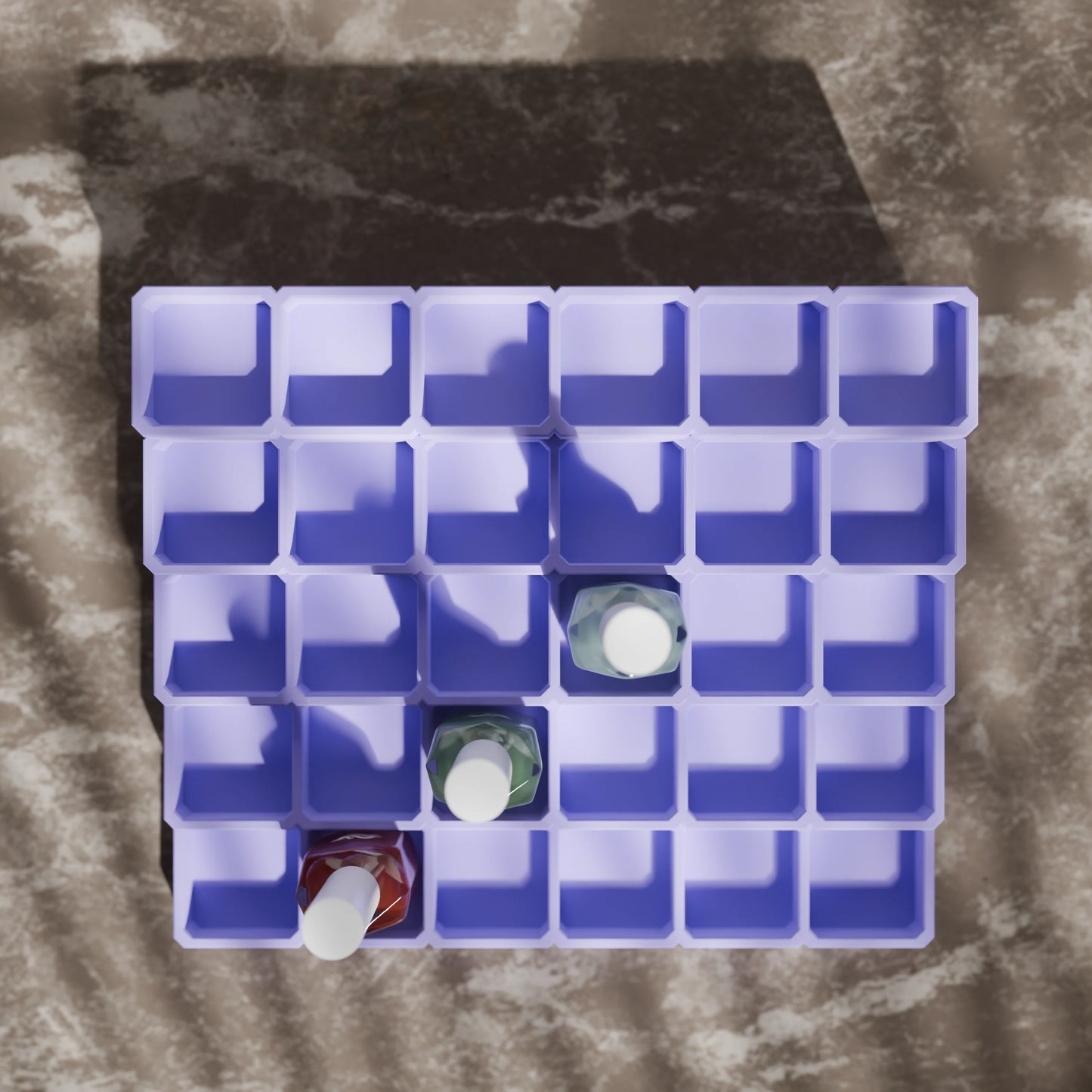 LackLounge, a nail polish stand from above - 6 x 5 - Periwinkle