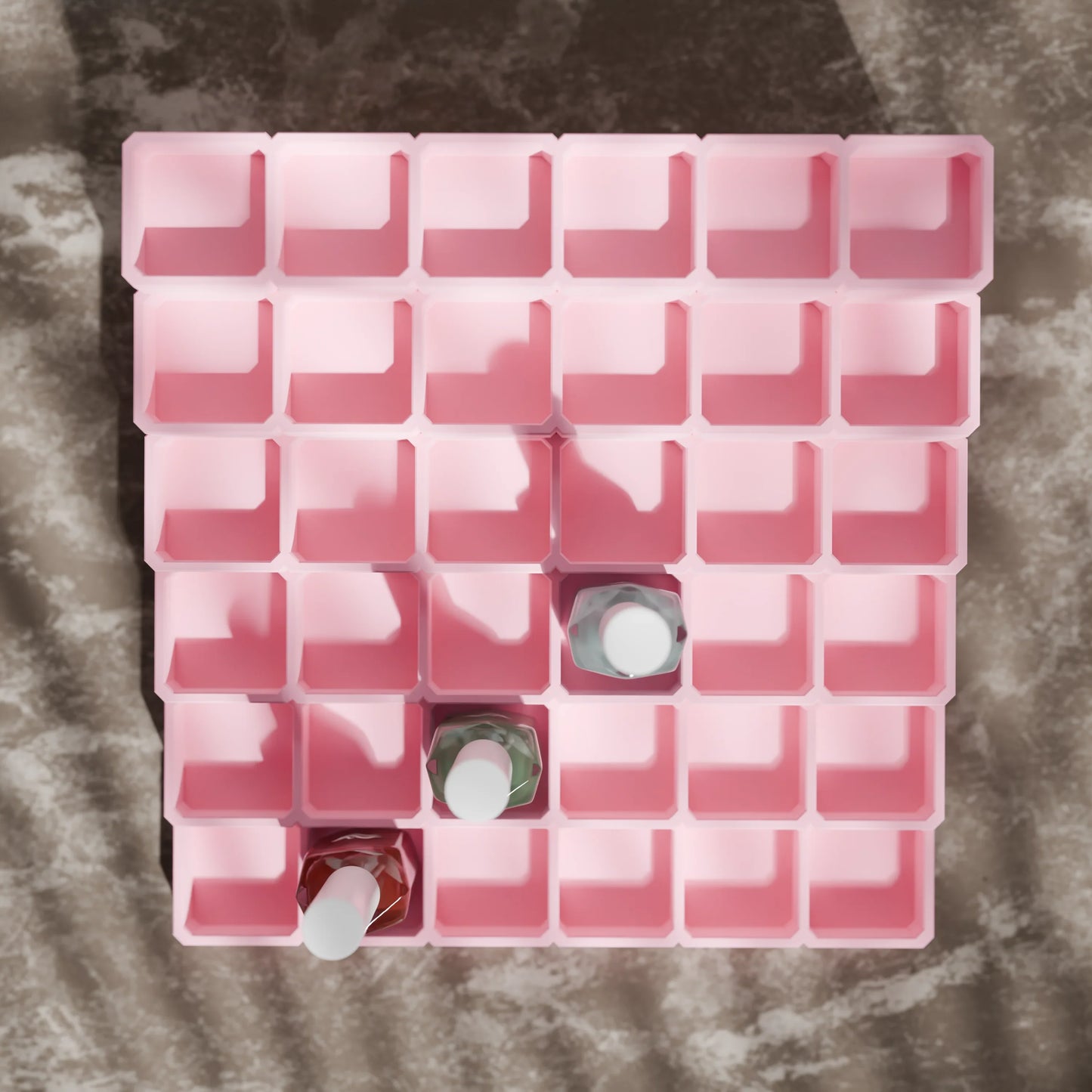 LackLounge, a nail polish stand from above - 6 x 6 - Candy