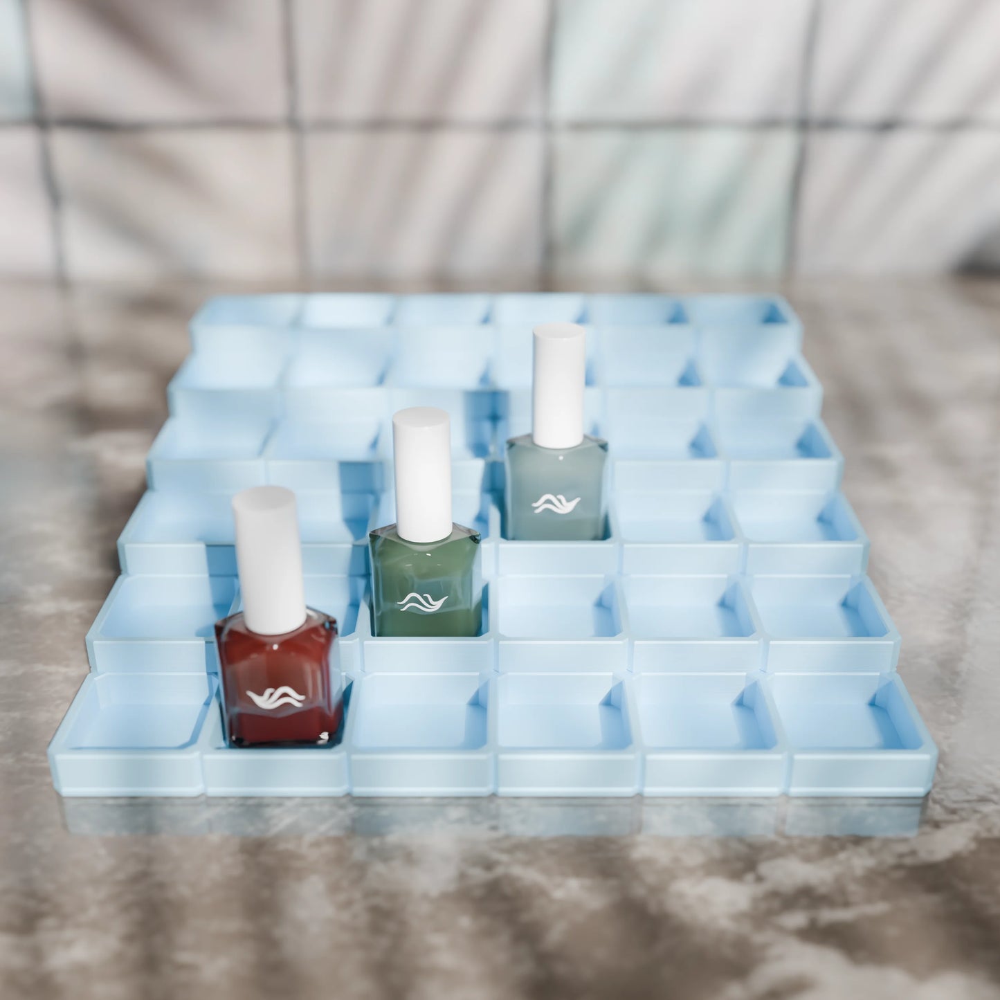 LackLounge, a nail polish stand - 6 x 6 - Ice
