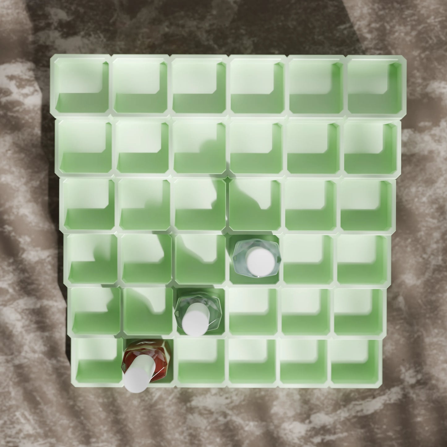 LackLounge, a nail polish stand from above - 6 x 6 - Mint
