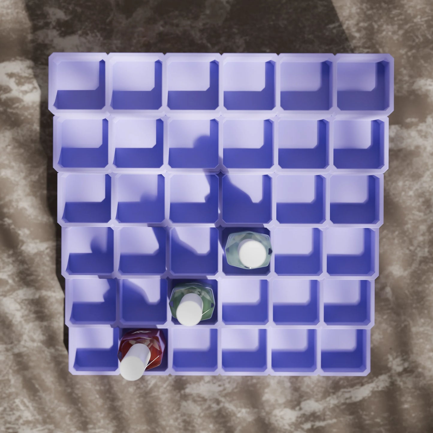 LackLounge, a nail polish stand from above - 6 x 6 - Periwinkle