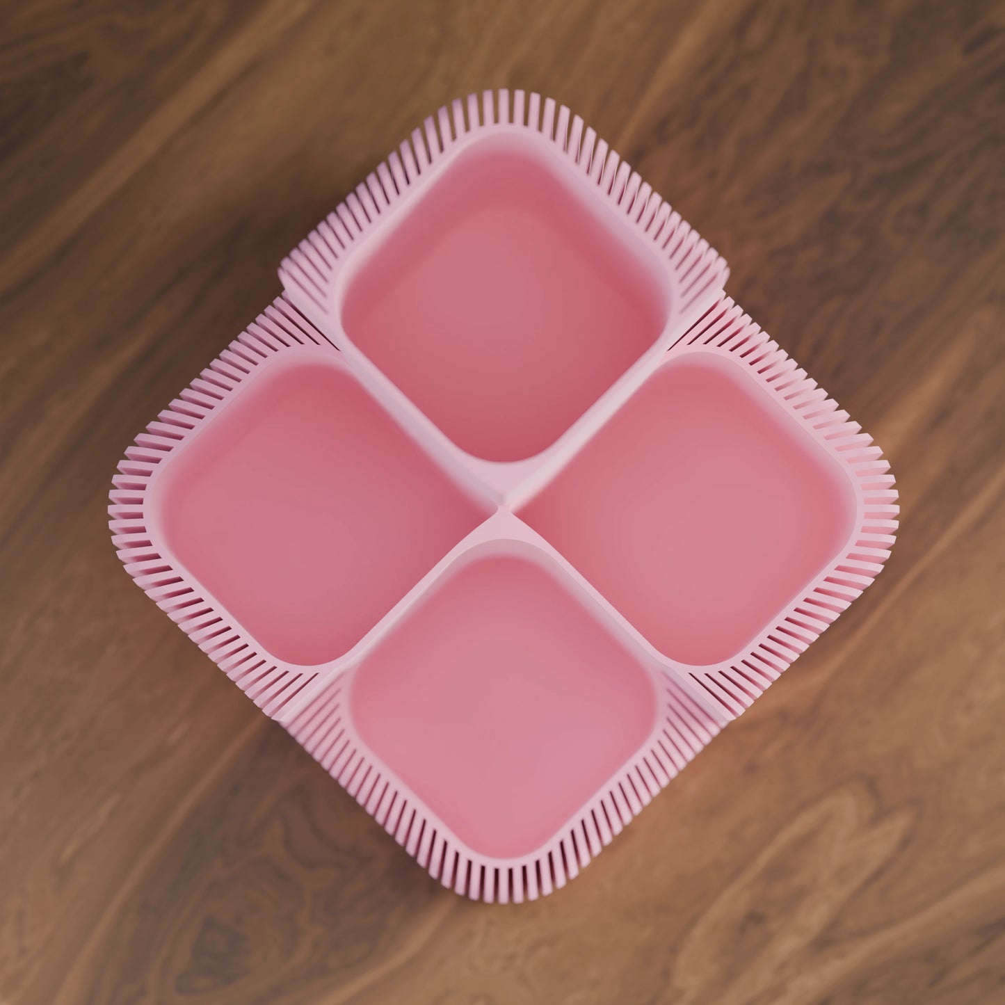Eleganter Schreibtisch Organizer Clover von oben in der Farbe Candy