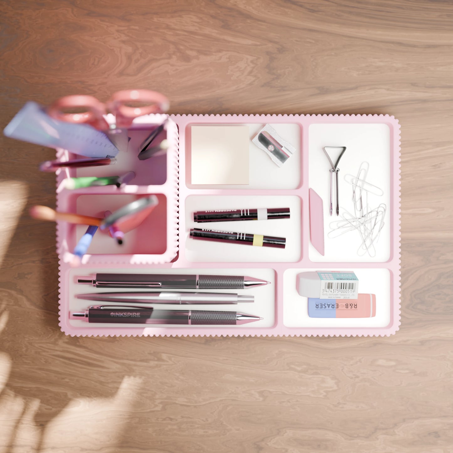 Praktischer Schreibtisch Organizer Doric von oben in der Farbe Candy