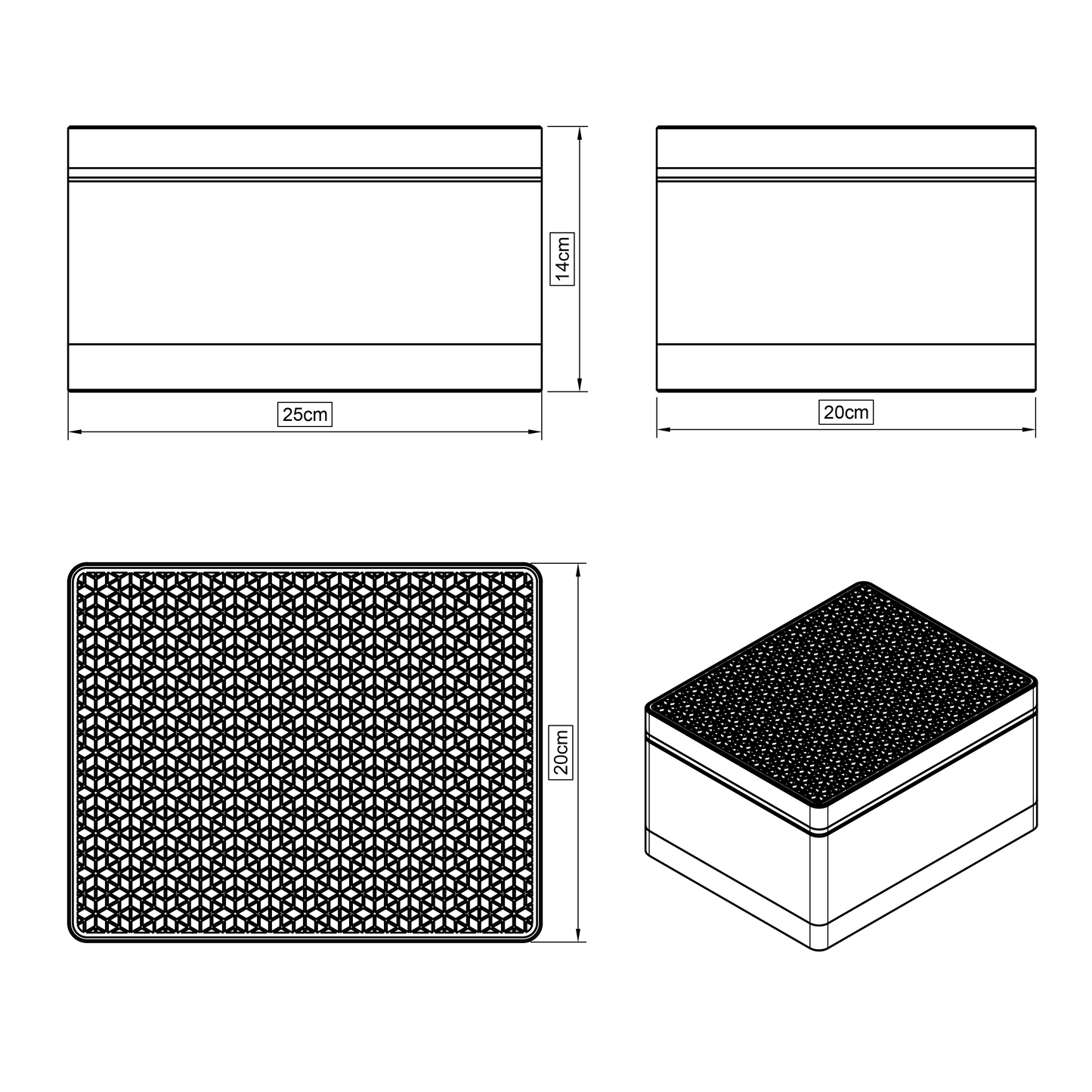 Grosse Kumikobox - Aufbewahrungsbox mit Deckel im japanischen Stil