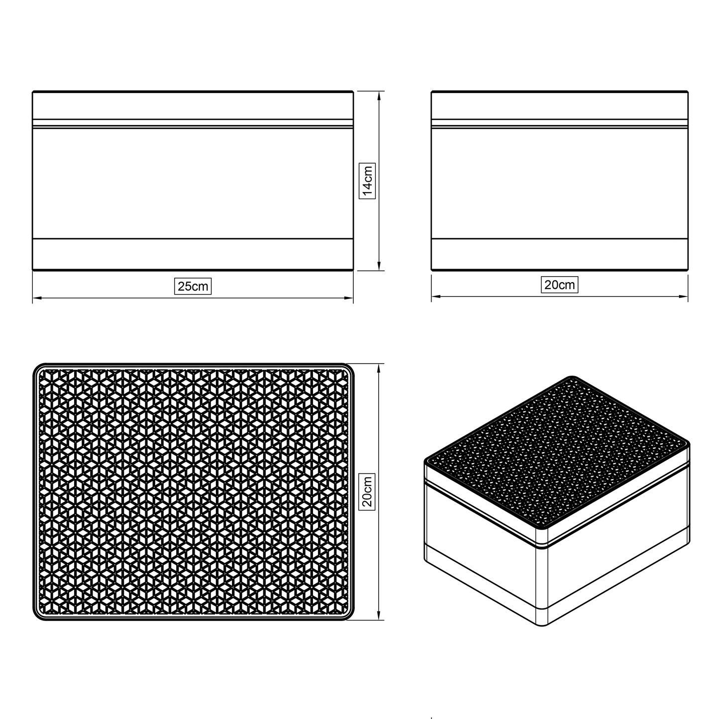 Mittlere Kumikobox - Aufbewahrungsbox mit Deckel im japanischen Stil