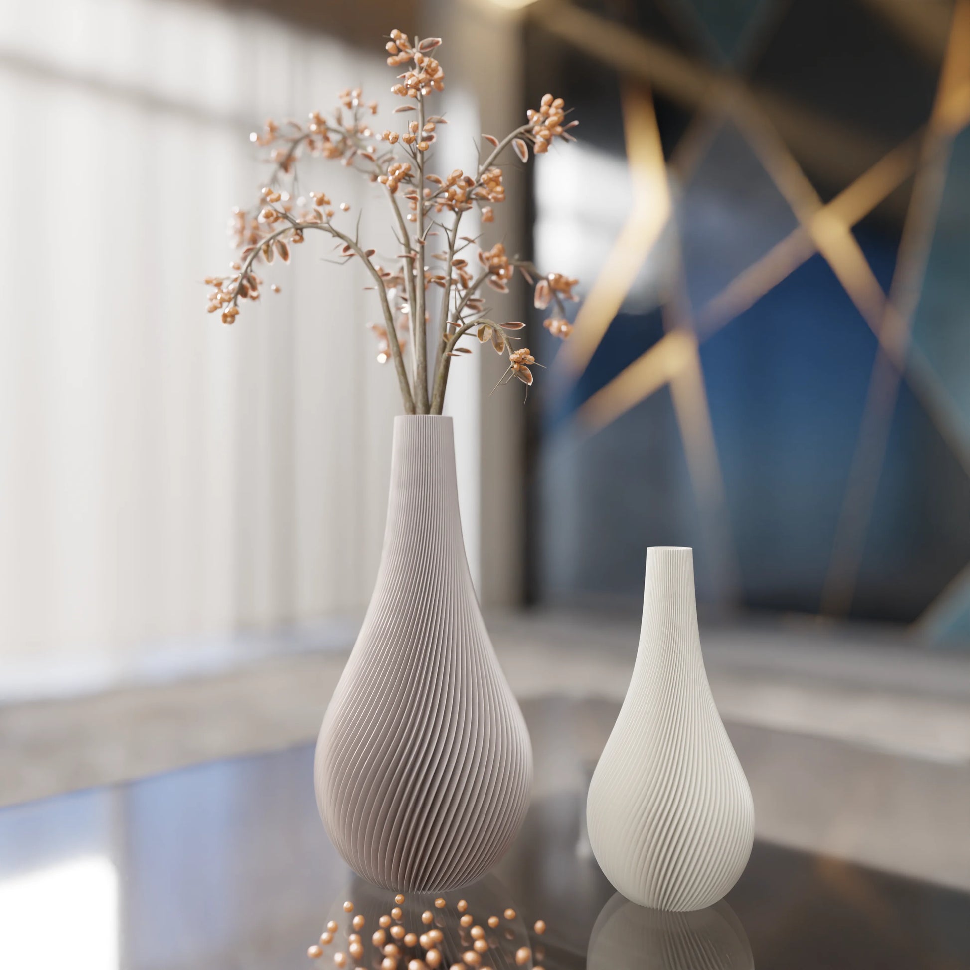 Gota Vase ribbed & twisted