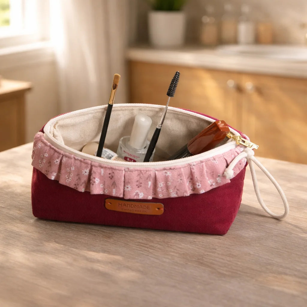 Handcrafted Cord Fabric Necessaire